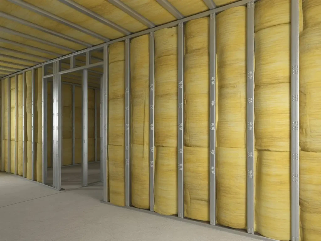 Piso con trasdosados termicos en Toledo mediante perfilería metálica y aislamiento interior.