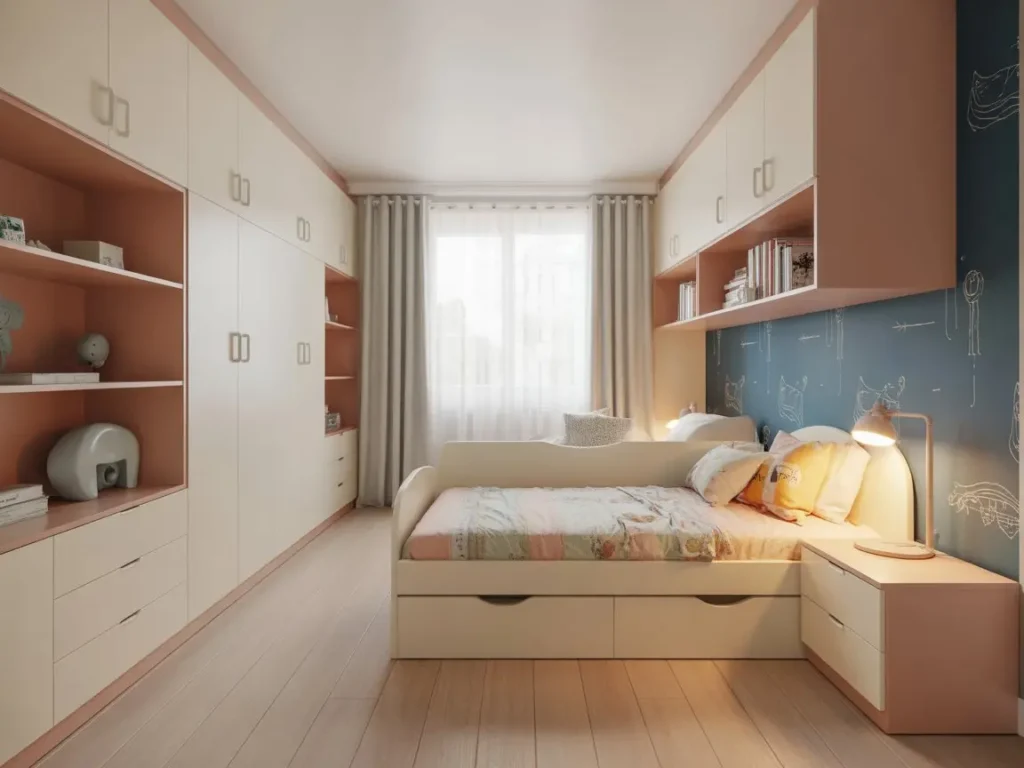 Reforma para ganar habitaciones extra en Toledo con dormitorio infantil y mobiliario integrado