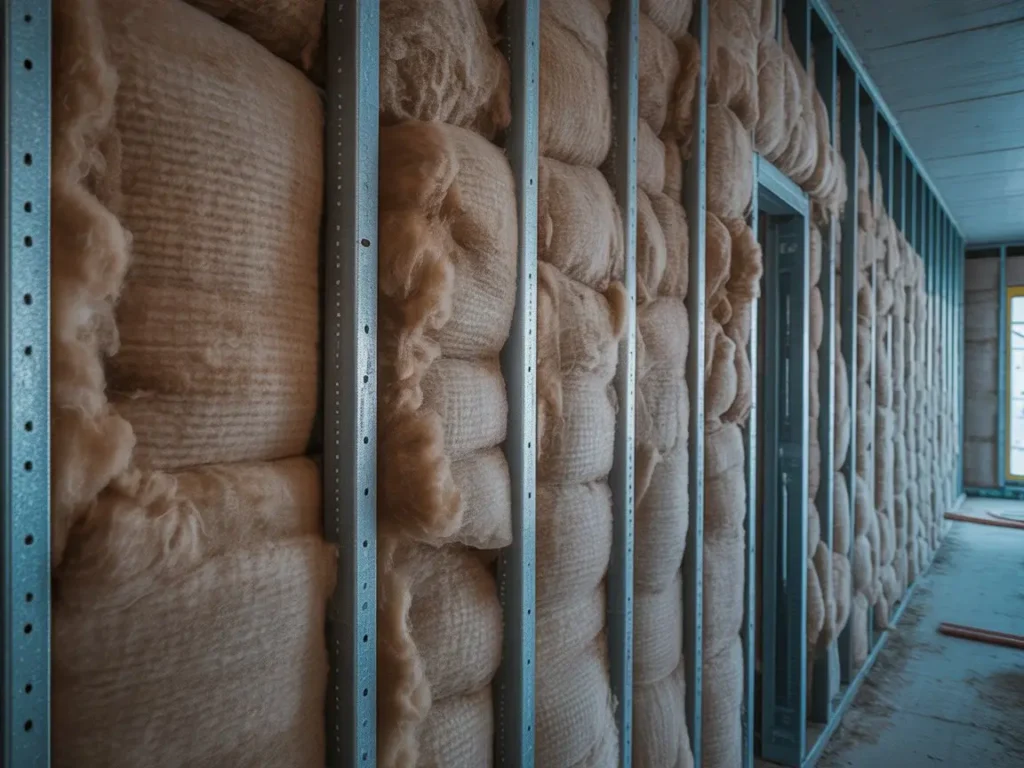 Instalacion de trasdosados de pladur con aislamiento termico en estructura interior metalica